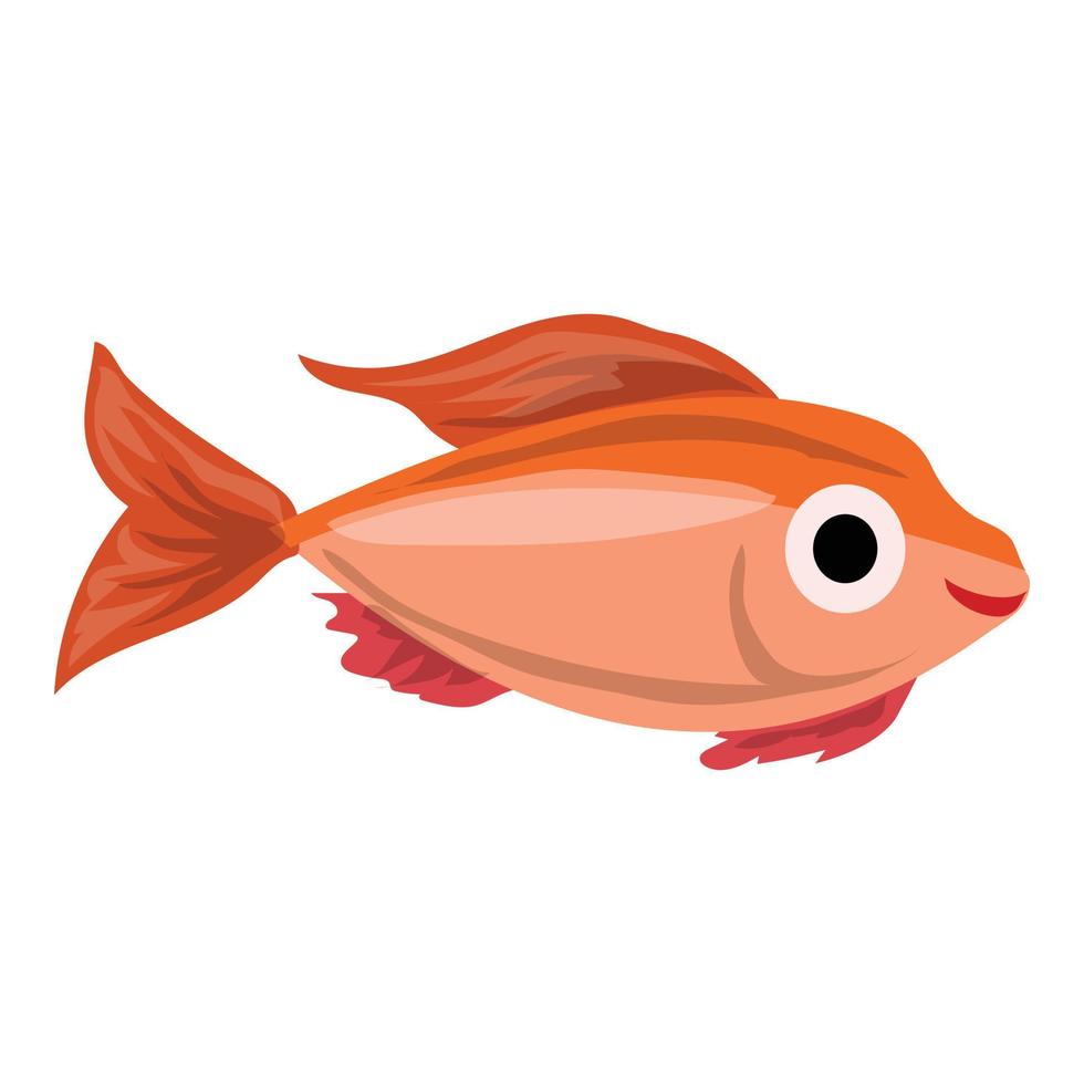 icono de peces de acuario, estilo de dibujos animados vector