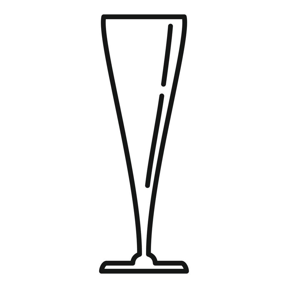 icono de copa de vino bocal, estilo de contorno vector