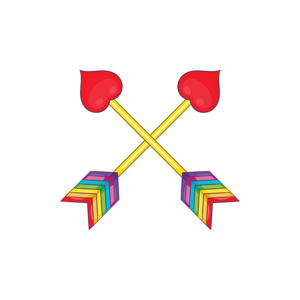 Two arrows LGBT icon, cartoon style vector