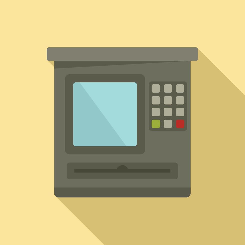 Atm service icon, flat style vector