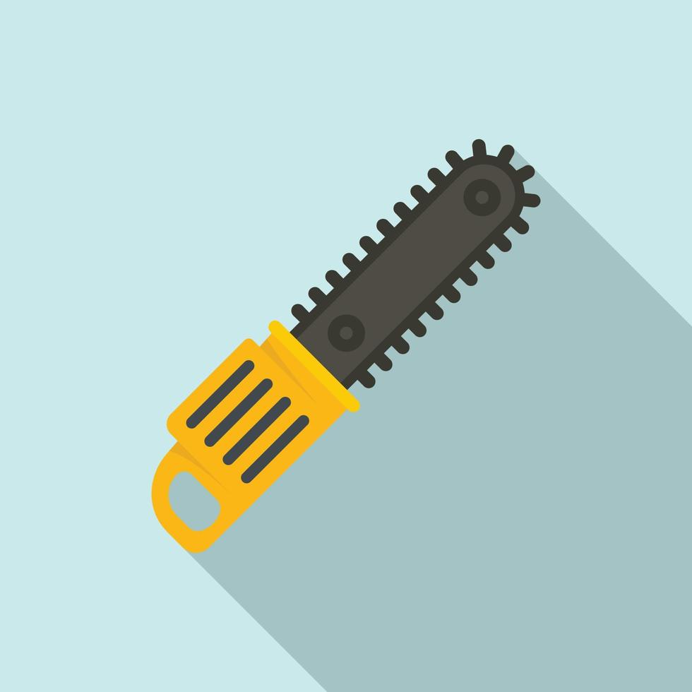 Instrument chainsaw icon, flat style vector