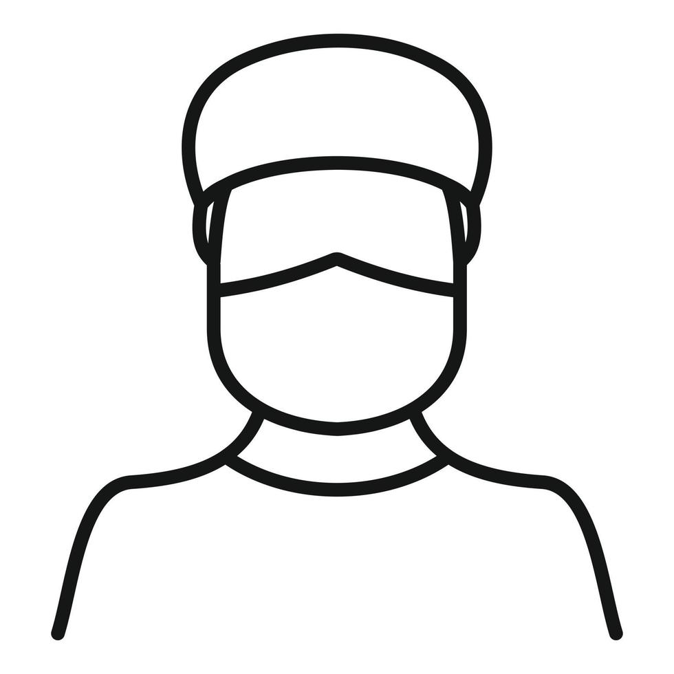 Hospital doctor icon, outline style vector