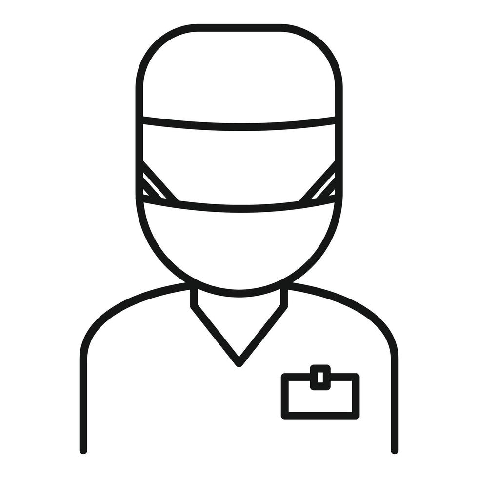 Anesthesia doctor icon, outline style vector