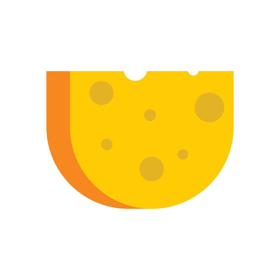 icono de queso, estilo plano vector