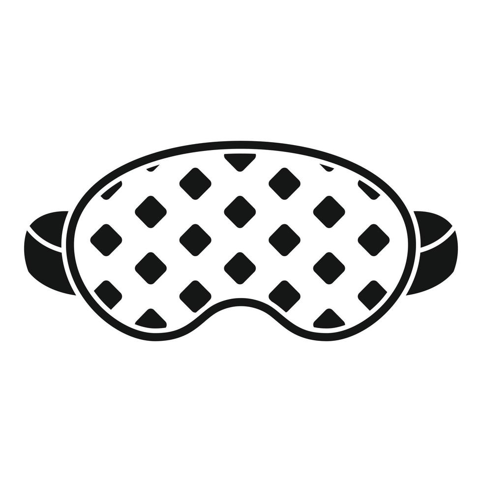 Face sleeping mask icon, simple style vector
