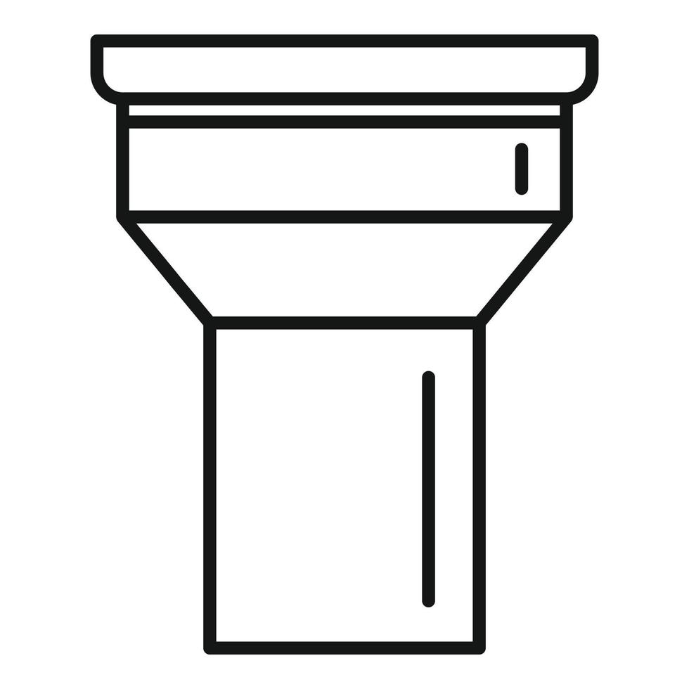 Drainpipe gutter icon, outline style vector