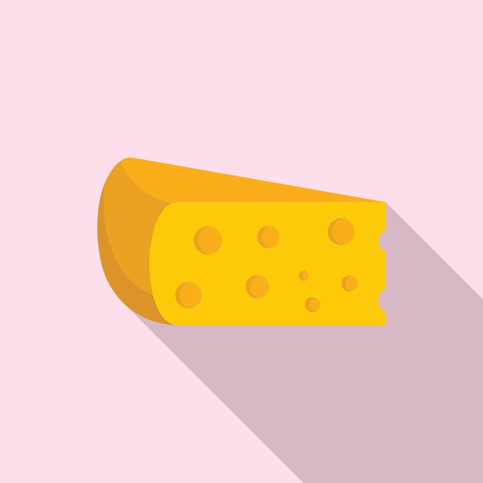 Wine cheese icon, flat style vector