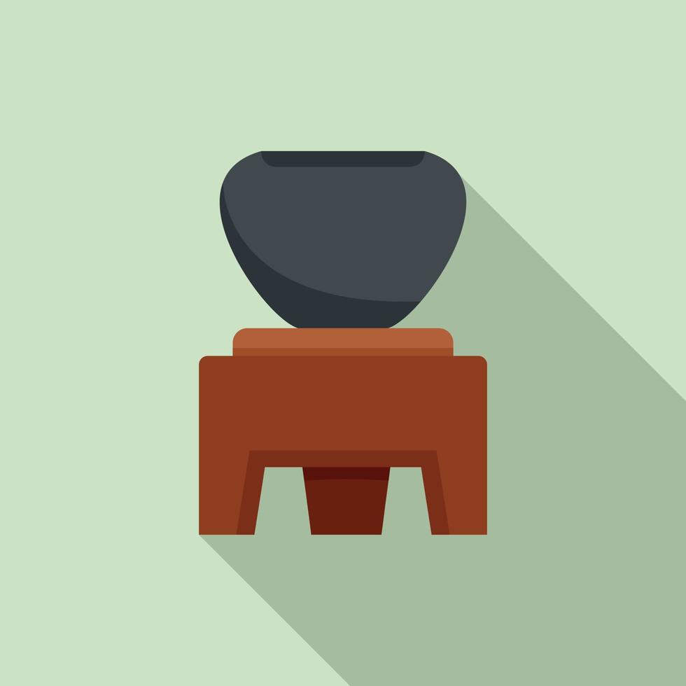 Tea ceremony tools icon, flat style vector