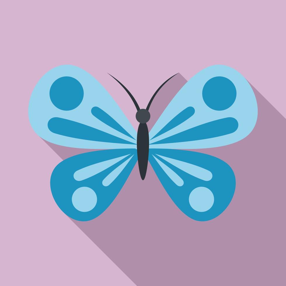 Jungle butterfly icon, flat style vector