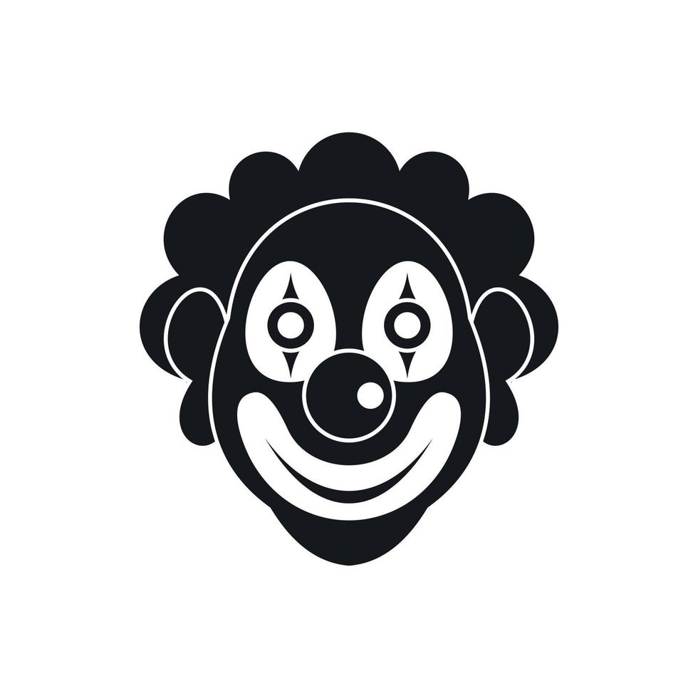 icono de payaso, estilo simple vector