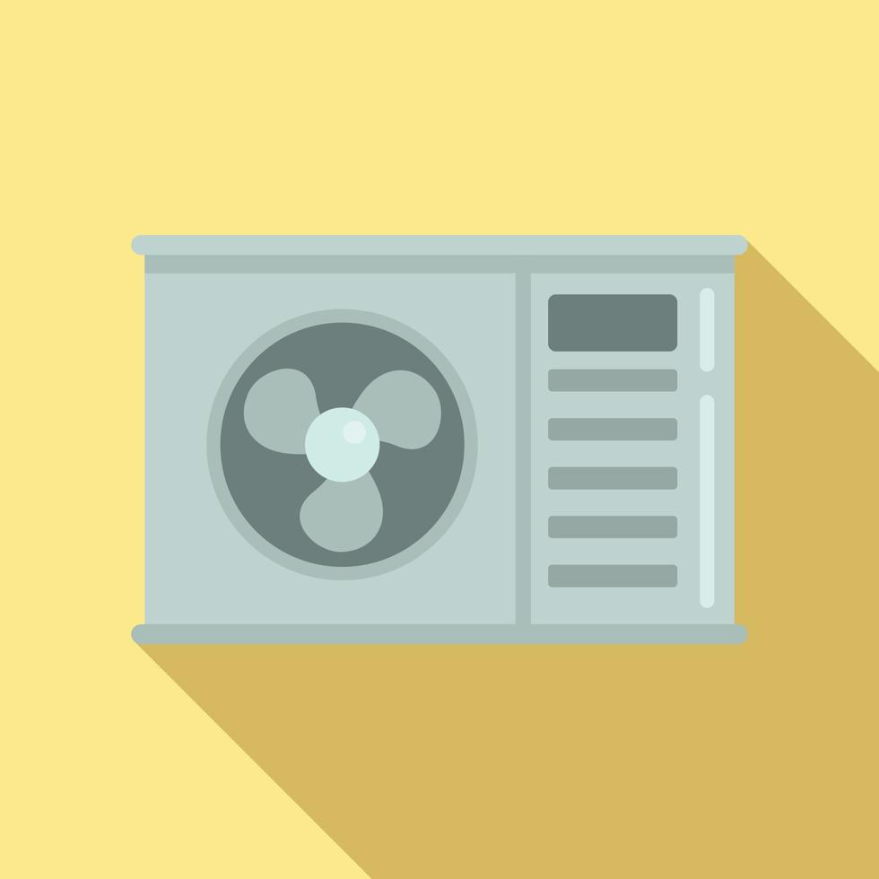 Shop air conditioner icon, flat style vector