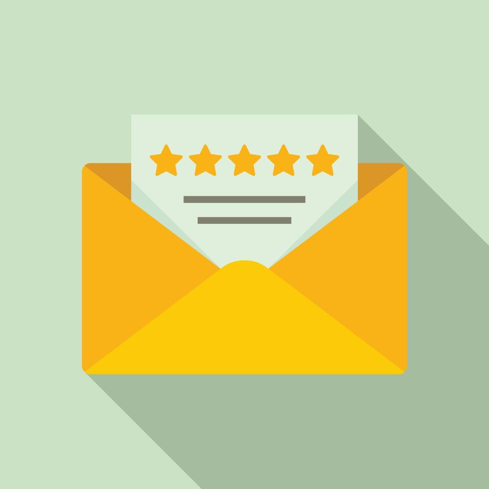 Mail reputation icon, flat style vector