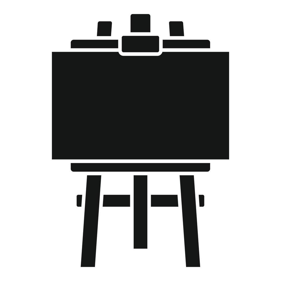 Artist easel icon, simple style vector