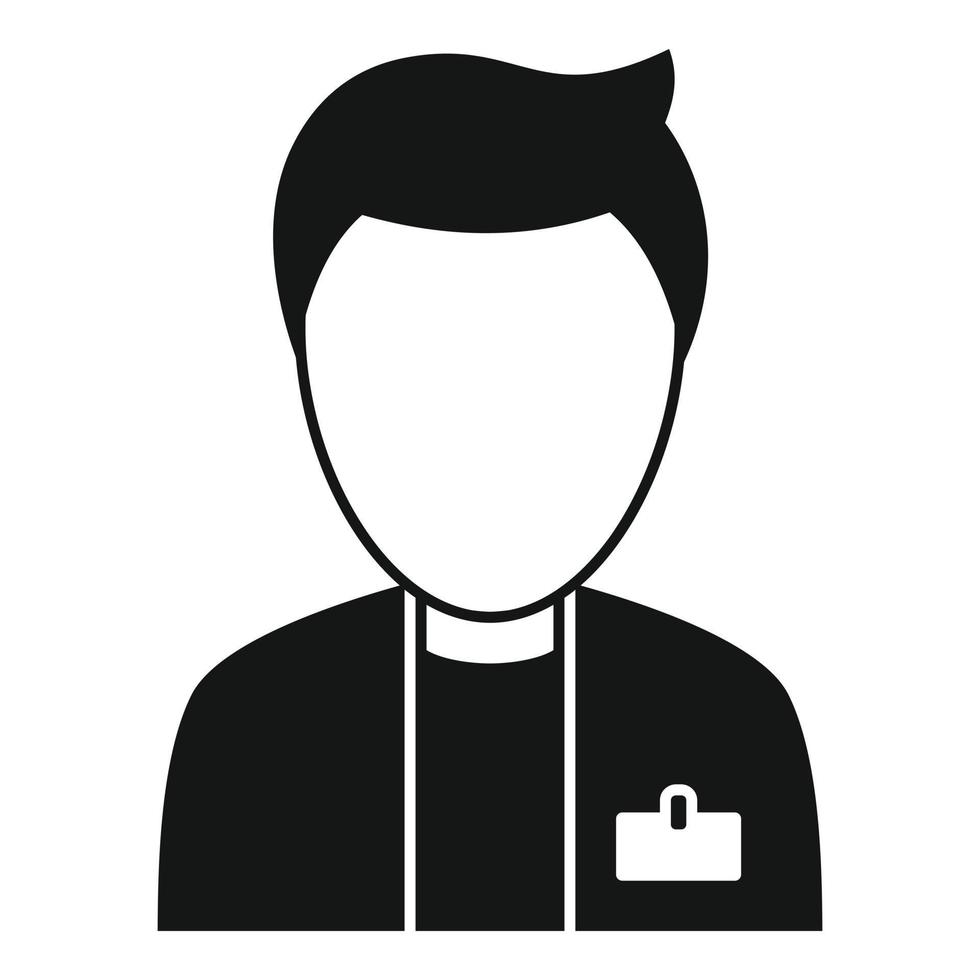 Library worker icon, simple style vector