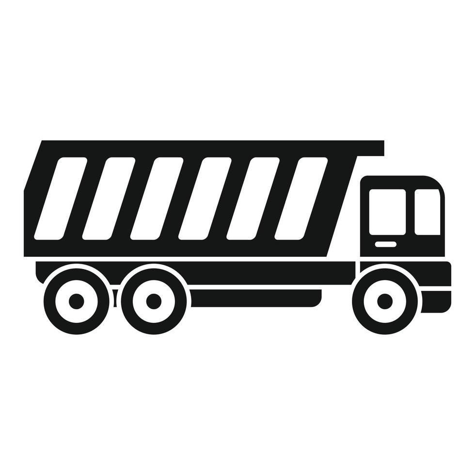 Tipper truck icon, simple style vector