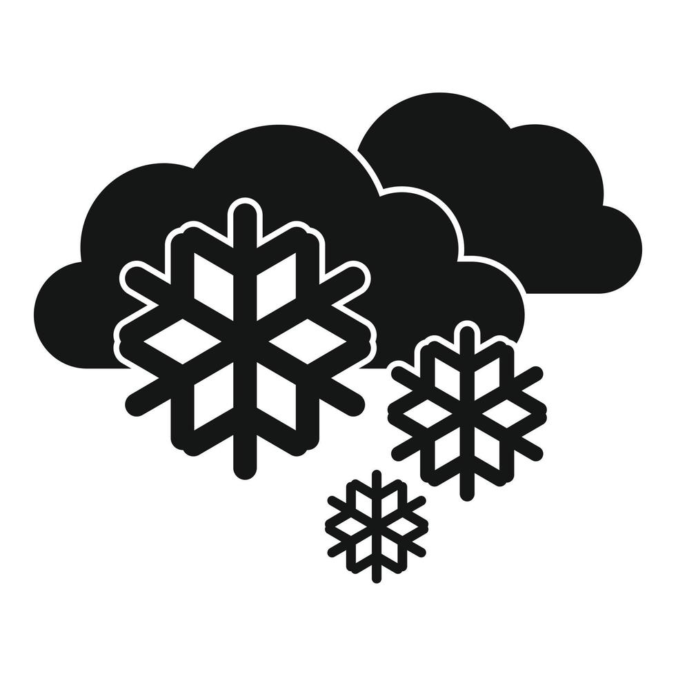 Cold blizzard icon, simple style vector