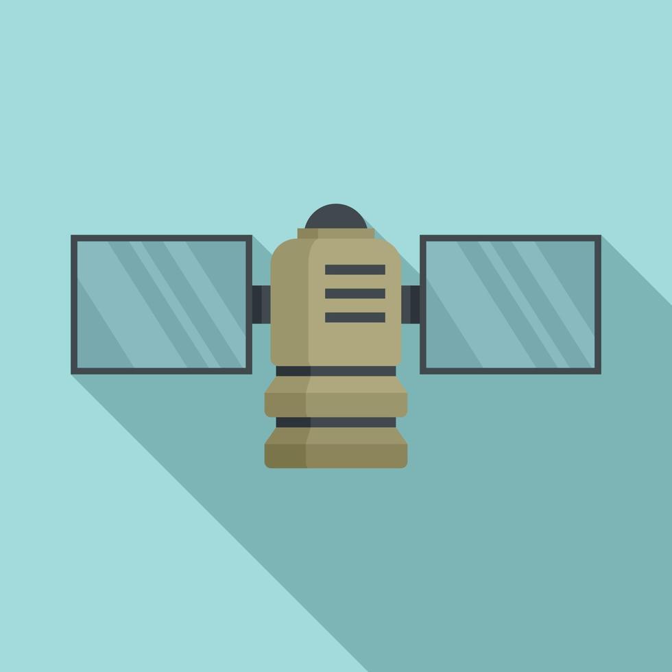 Satellite icon, flat style vector