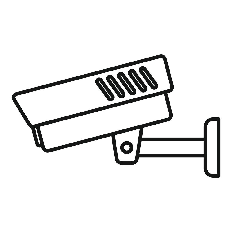 Prison security camera icon, outline style vector