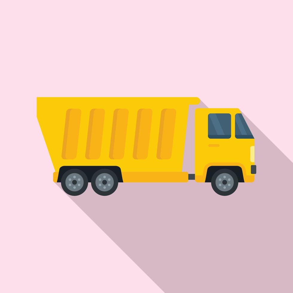 Tipper heavy icon, flat style vector