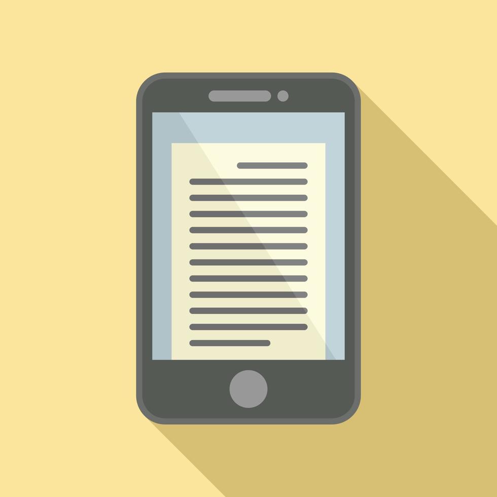 Smartphone summary icon, flat style vector