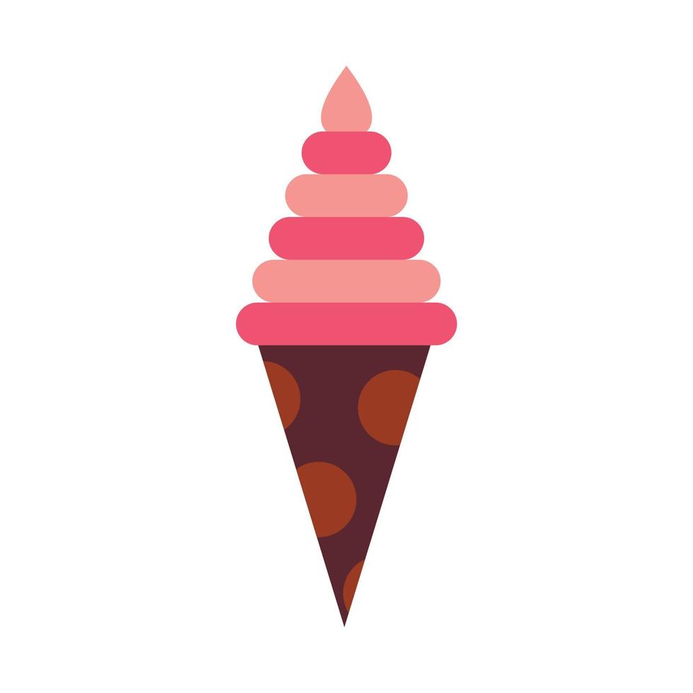Fruit cone icon, flat style vector