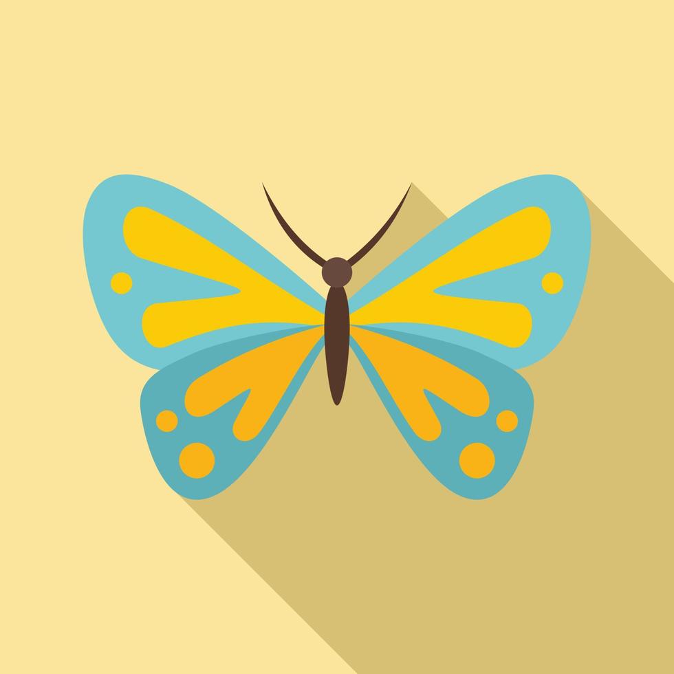 icono de mariposa artística, estilo plano vector