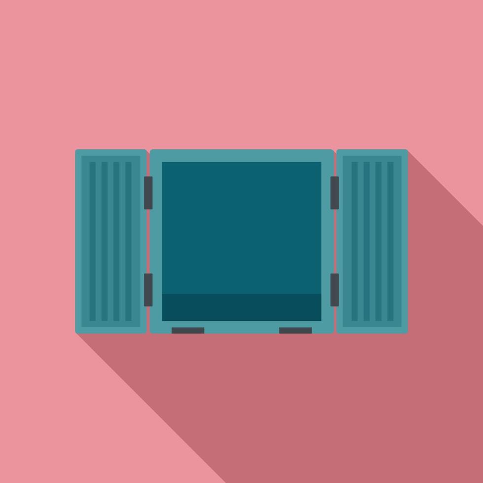 Open cargo container icon, flat style vector