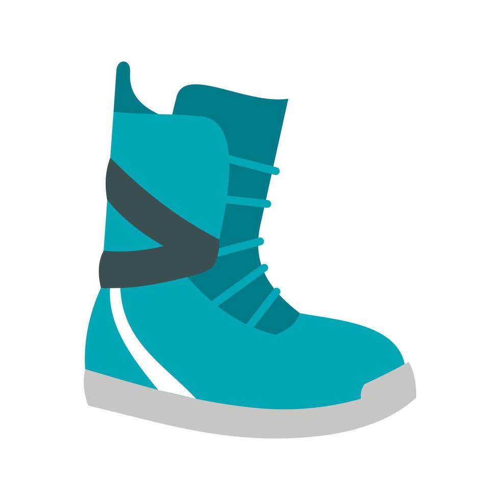 icono de bota de nieve de invierno, estilo plano vector