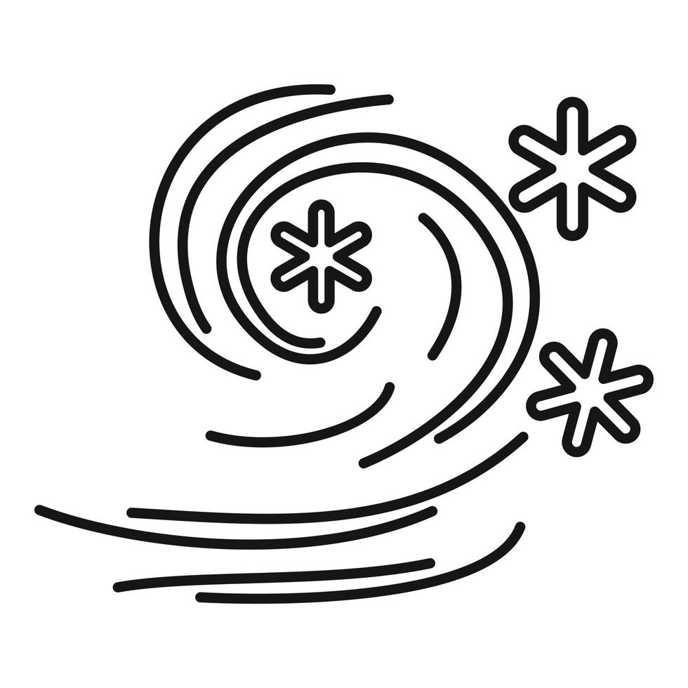 Wind blizzard icon, outline style vector