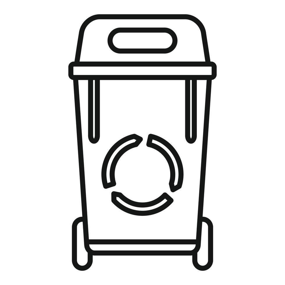 icono de basura de la casa, estilo de esquema vector