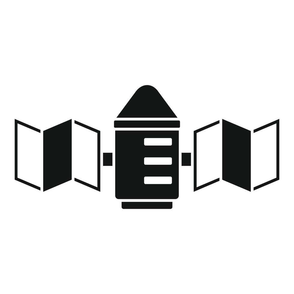 Transmitter satellite icon, simple style vector