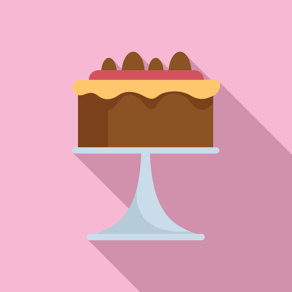 Wedding cake icon, flat style vector