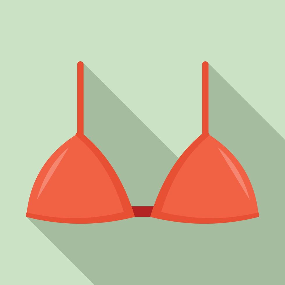 Brassiere bra icon, flat style vector