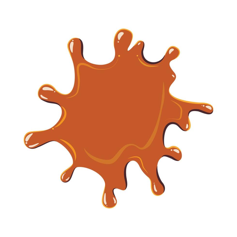 Large puddle of caramel icon vector