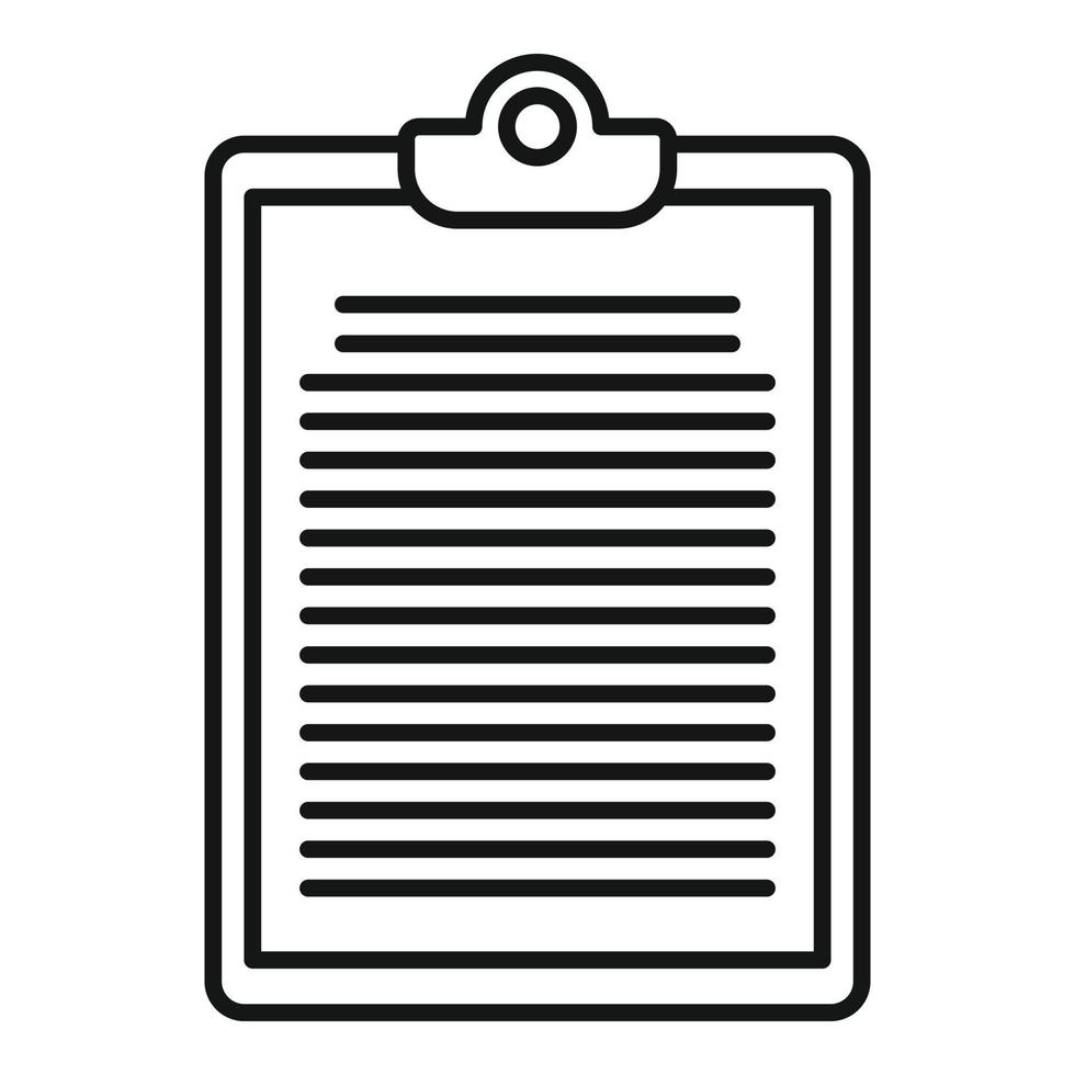 Summary icon, outline style vector