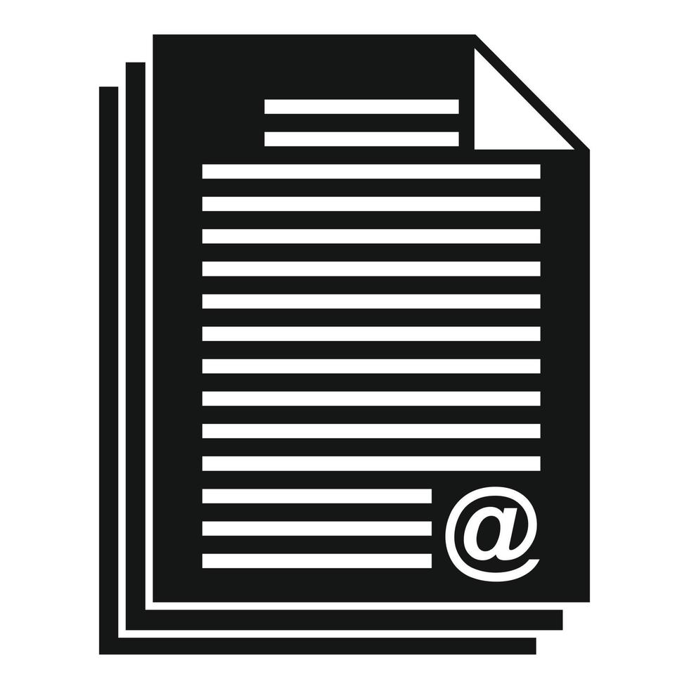 Online loan document stack icon, simple style vector