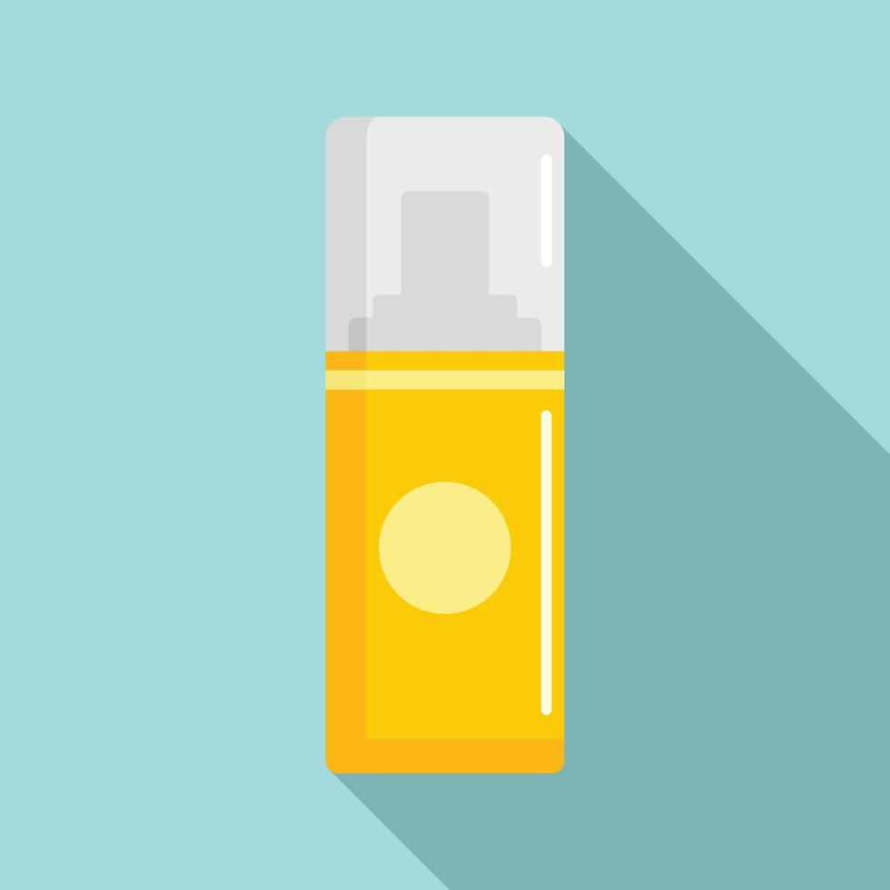 Yellow deodorant icon, flat style vector
