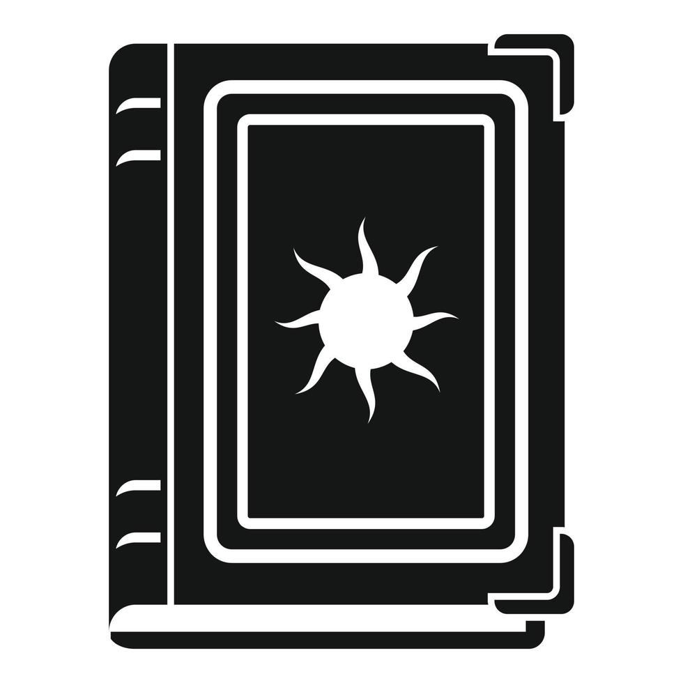 Old fortune book icon, simple style vector