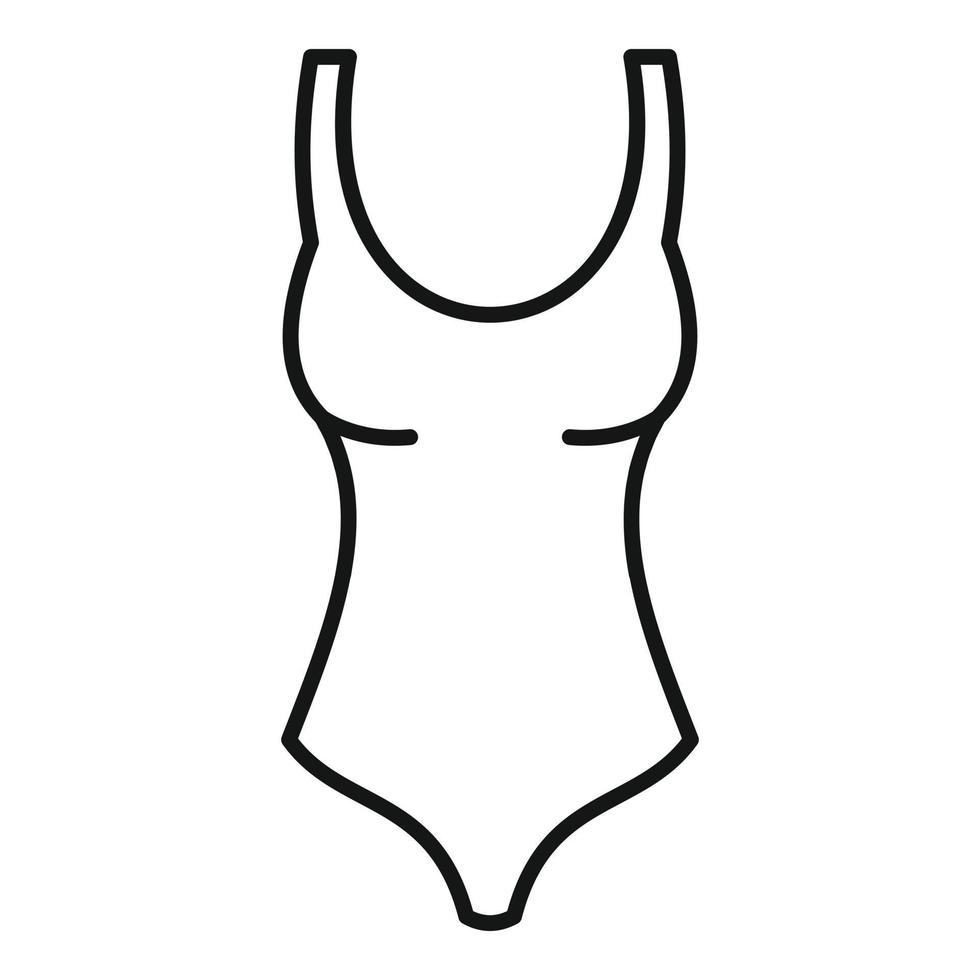 Hot girl swimsuit icon, outline style vector