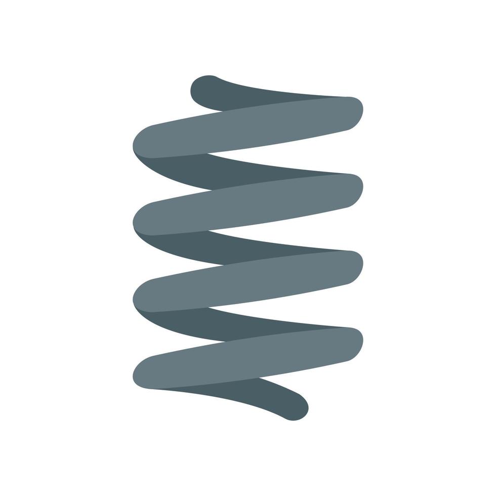 Car spring coil icon, flat style vector