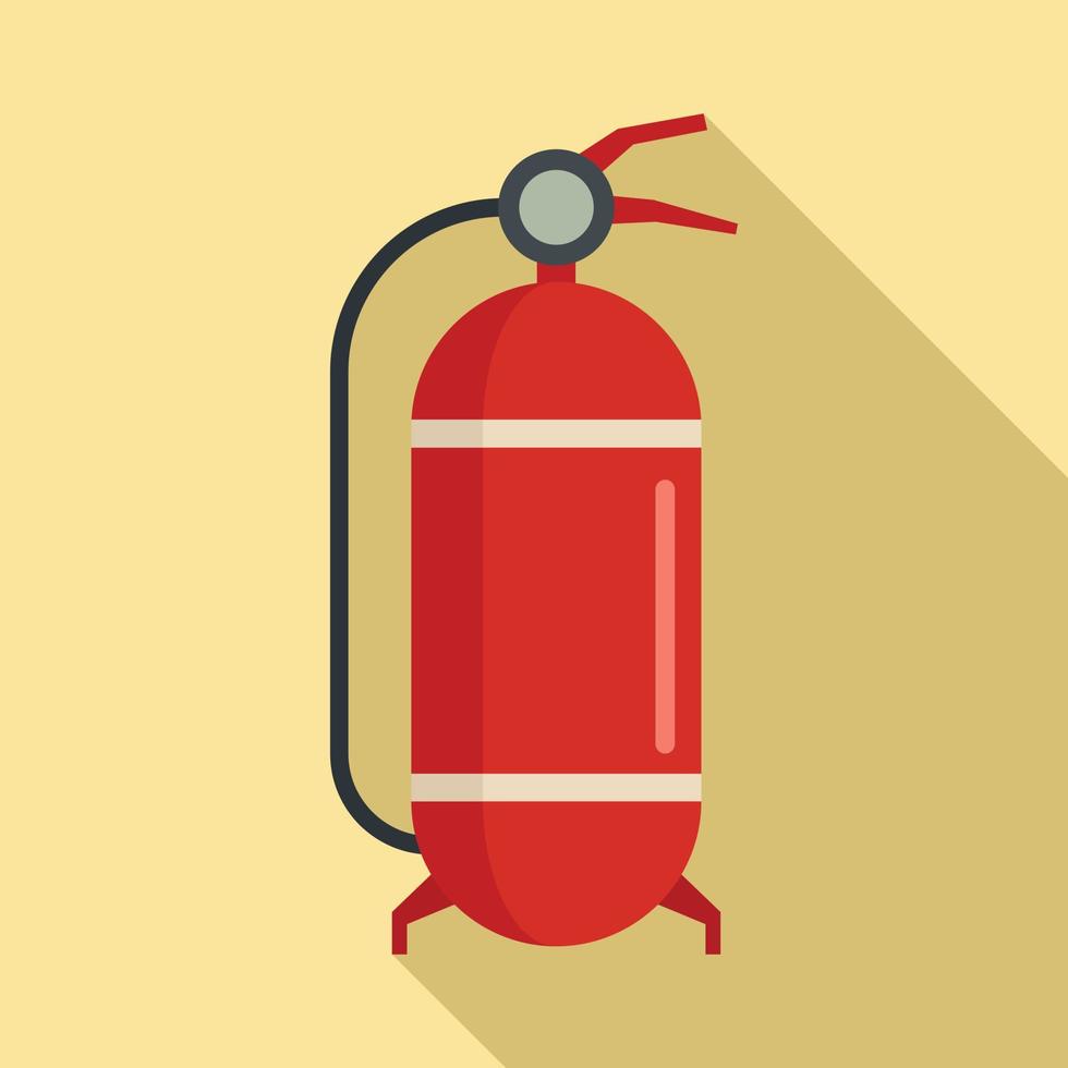 Fire extinguisher accident icon, flat style vector