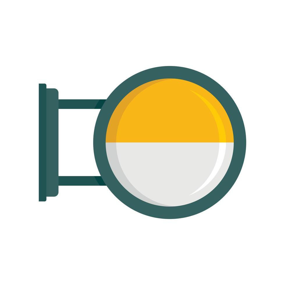 Round city light box icon, flat style vector