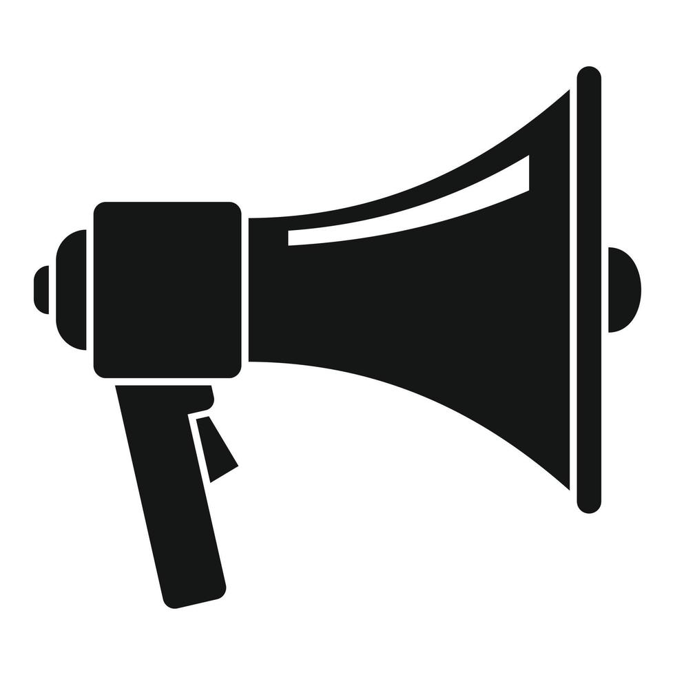 Video game megaphone icon, simple style vector