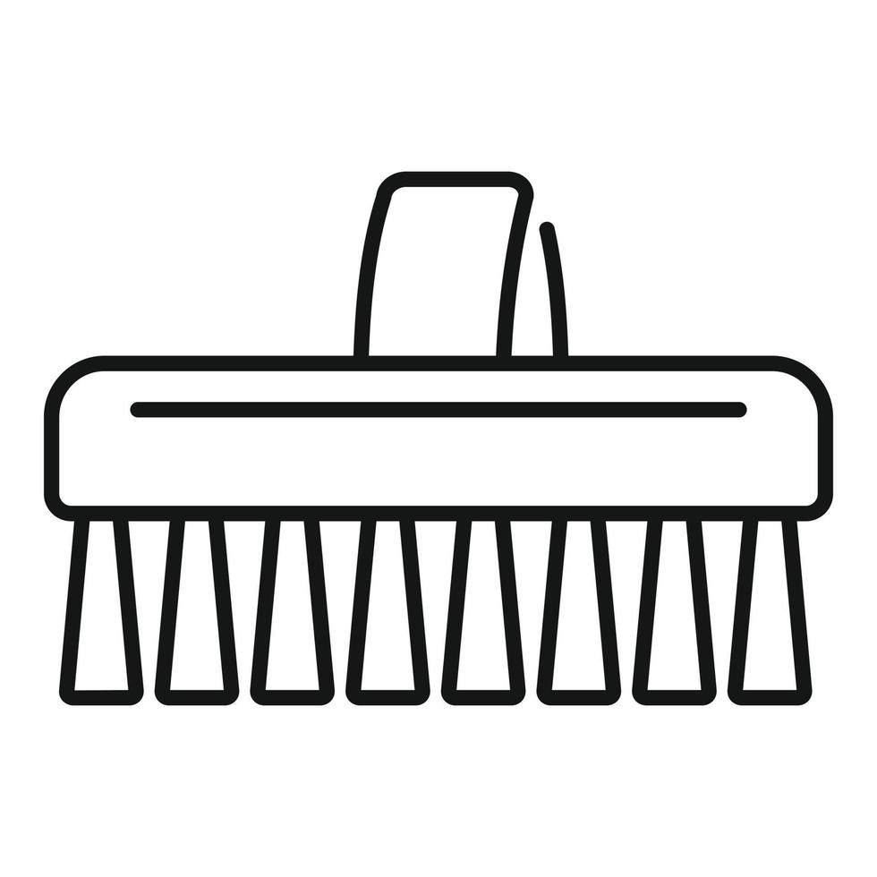 Horse clean brush icon, outline style vector