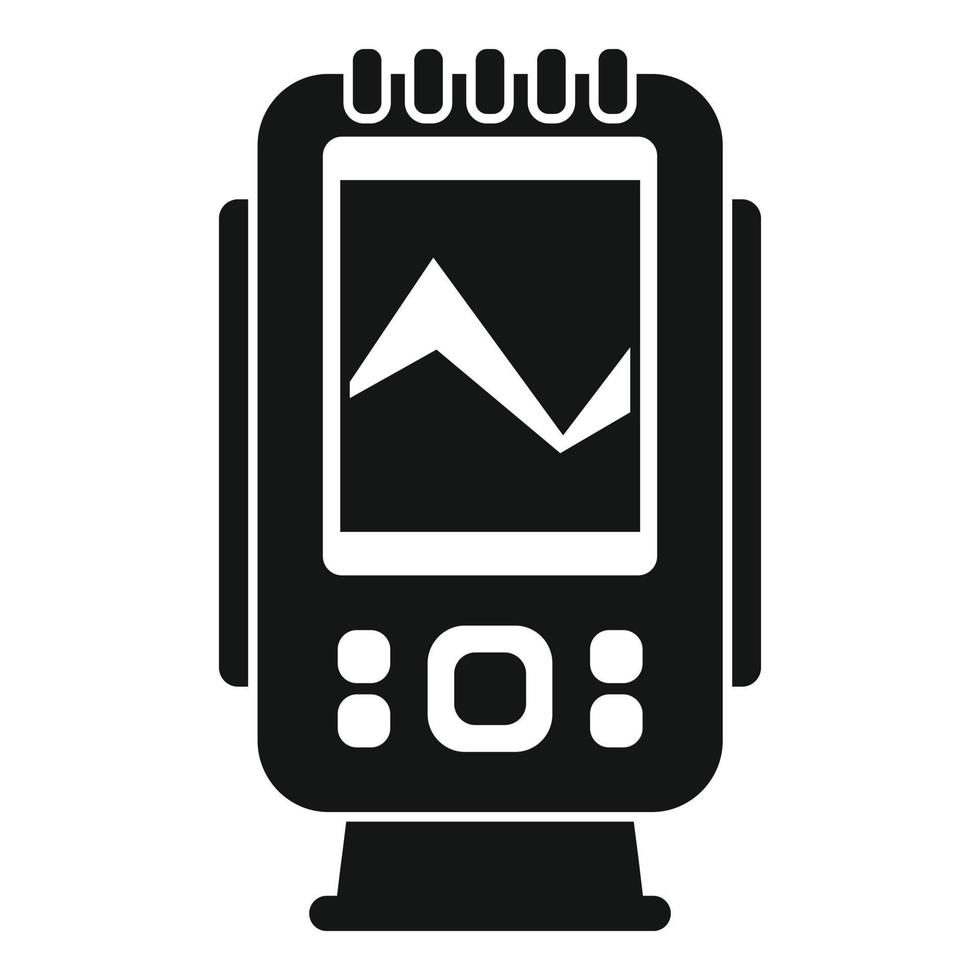 Digital echo sounder icon, simple style vector