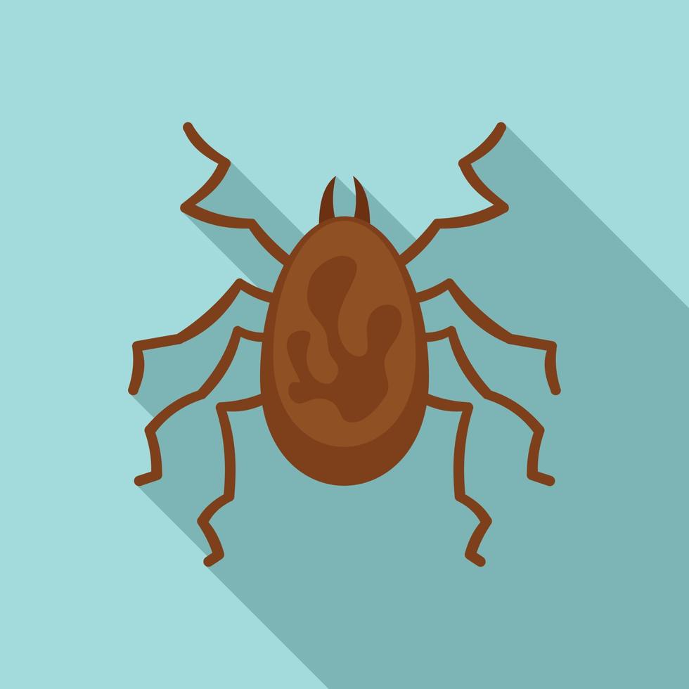 Spider parasite icon, flat style vector