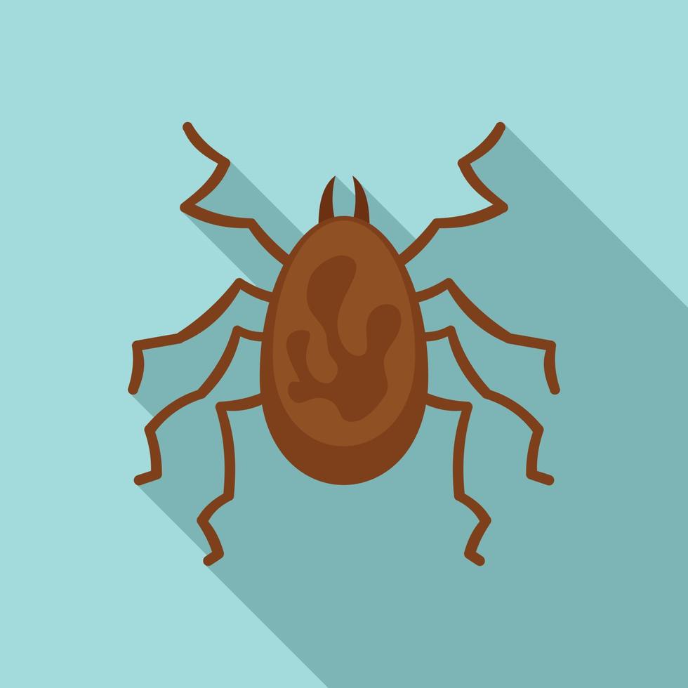 icono de parásito araña, estilo plano vector