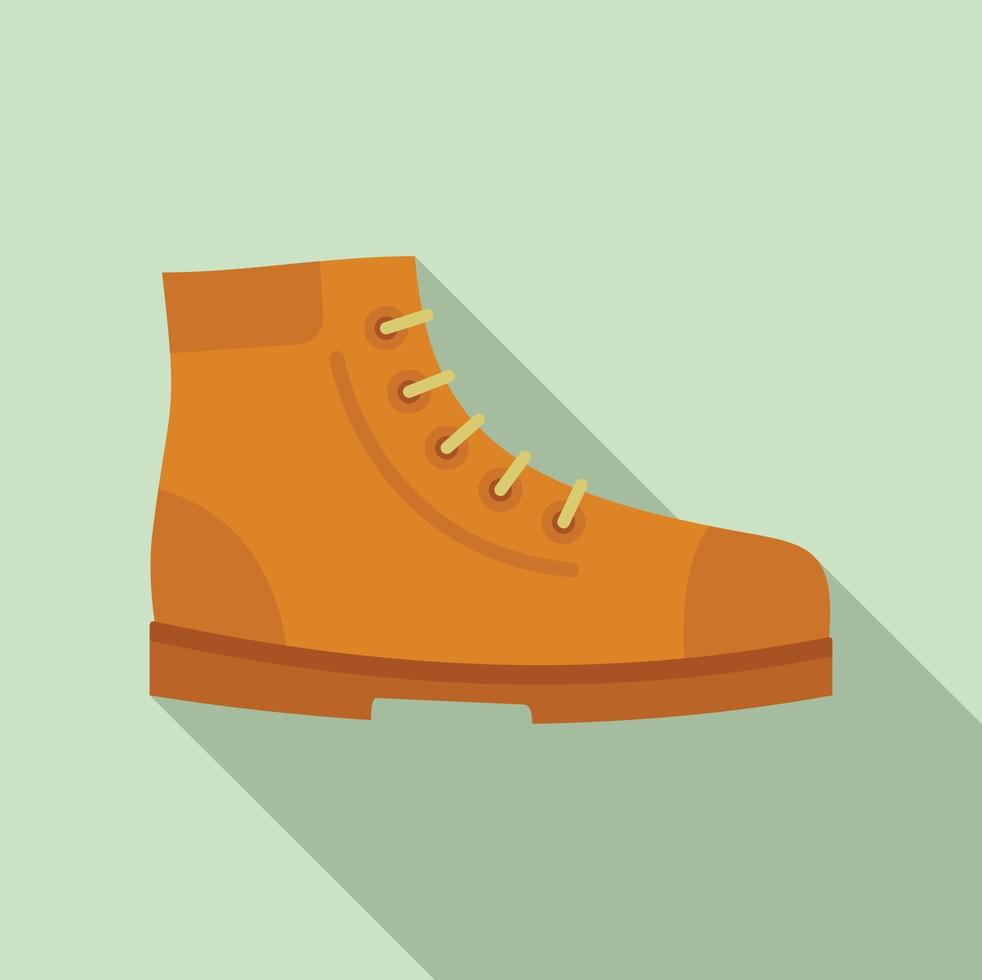 Hiking boot icon, flat style vector