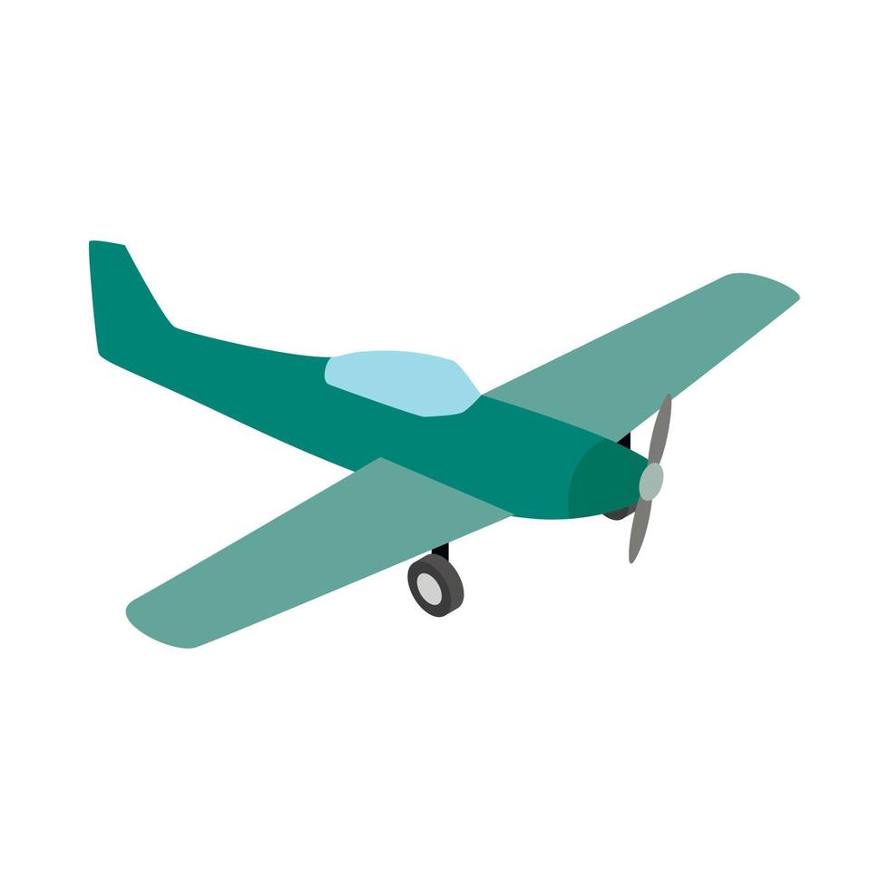 icono de avión pequeño, estilo 3d isométrico vector