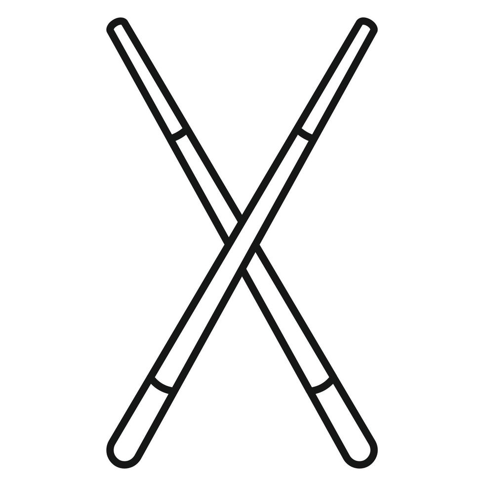 Chopsticks icon, outline style vector